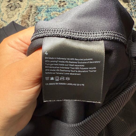 Lululemon Ribbed Softstreme Perfectly Oversized Cropped Crew Black - Picture 3 of 3